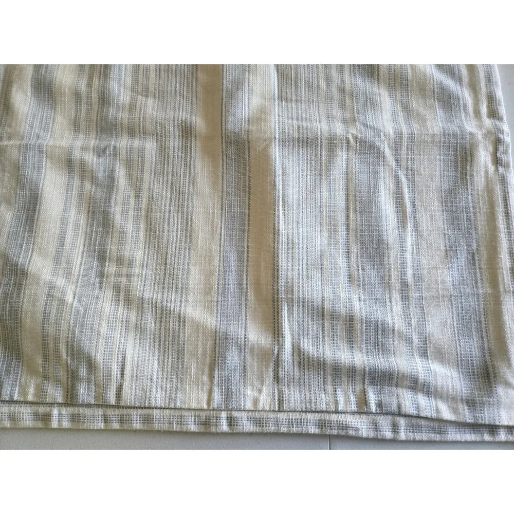 Pottery Barn Blue White Striped 100% Cotton Euro Shams 26x26 Pillow Cover 2